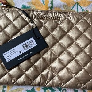 MZ Wallace small metro pouch gold